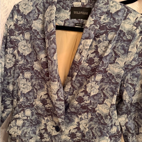 Wildfang Blue and White Floral Blazer and pants - Picture 2 of 7